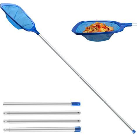 161cm épuisettes de Surface pour Piscine, Filet de Piscine, épuisette Piscine avec 123CM Télescopique Réglable pour Nettoyer la Piscine, Spa, Source Chaude (1/5)