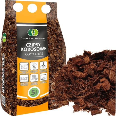 Virutas de coco para plantas y flores 5l Virutas de coco (1/5)