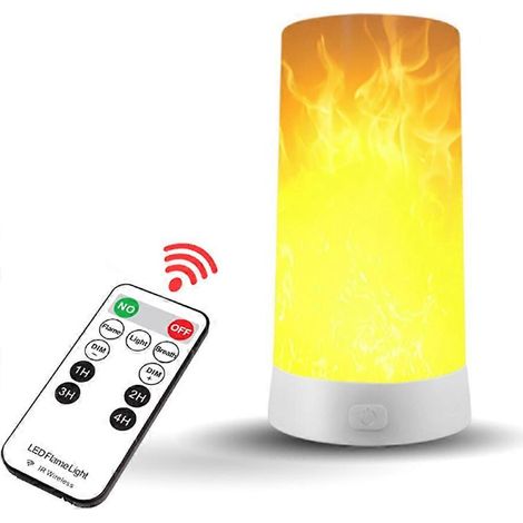 Wiederaufladbare LED-Flammeneffektlampe per USB, simuliert realistische Flammen für die Inneneinrichtung von Bars, stimmungsvolles Nachtlicht (1/5)