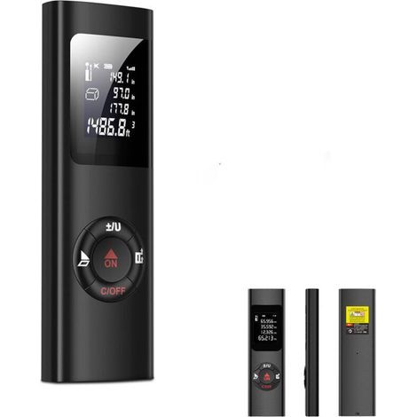 Télémètre laser 40 mètres de haute précision, instrument de mesure infrarouge règle de mesure numérique portable, projet de rénovation à la maison main (1/5)