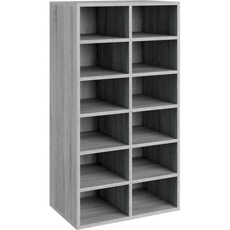 Zapatero madera contrachapada gris Sonoma 54x34x100,5 cm vidaXL (1/5)