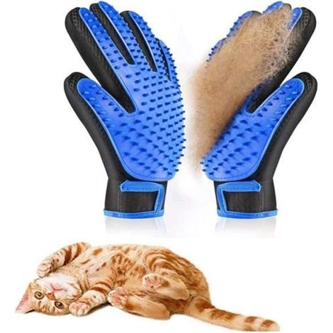 Pflegehandschuh – Katzenbürstenhandschuh – 4-in-1 – Silikon – Für Hunde und Katzen – Entfernt Haare (1/4)