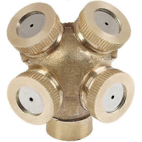 Brass Spray Nozzle, Copper Male Threaded Garden Sprinkler Misting Hose for Greenhouse Farm Irrigation, M14x1.5 (1/5)