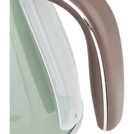 Hervidor de estilo retro, 1700 ml, acero inoxidable 304, base giratoria 360°, triple protección con apagado automático, para el hogar y el té. (1/5)
