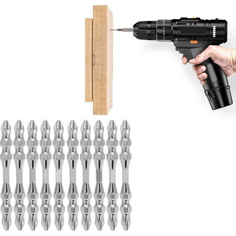 10 doppelseitige 65-mm-Schraubendreher mit PH2-Feinspitzen-Magnetbits (1/5)