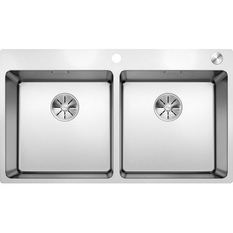 BLANCO Einbaubecken ANDANO 400/400-IF/A Edelstahl Seidenglanz mit InFino Ablaufsystem (1/5)