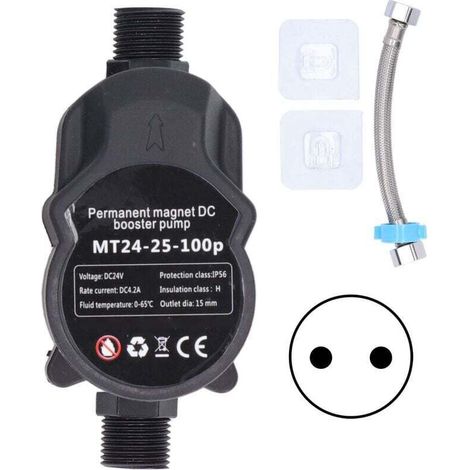 Automatic Pressure Booster Pump for Water Pressure Showers, Wall Mounted Recirculating, 24V DC, 100-240V, EU Plug (1/5)