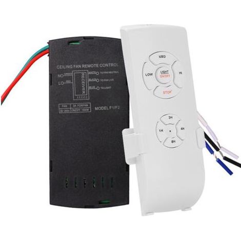 Ventilateur de plafond universel avec télécommande 110 V/220 V Kit de distribution sans fil pour maison/bureau/hôtel/lub (1/4)