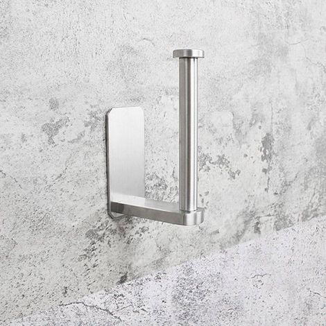 Dérouleur de papier toilette adhésif - - Acier inoxydable - Mural - 13,8 x 7,5 x 4,8 cm - Gris ENEVAOCT (1/5)