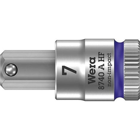 Wera Steckschlüsseleinsatz  8740 A  HF 1/4"  SW 7  mm Länge  28 mm  - 5003341001 (1/5)