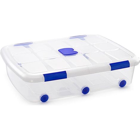 PLASTICFORTE caja plastico n14 56 litros 11249 , Caja plástico n14 56 litros 11249Fabricado en plástico de alta resistenciaPerfecta para guardar su cosasIncluye cierre