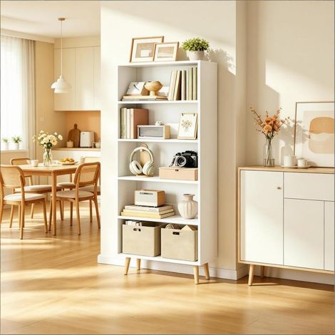 Étagère à livres, étagère de rangement autoportante, étagère sur pied, étagère de cuisine, étagère de rangement (étagère seule) (1/5)