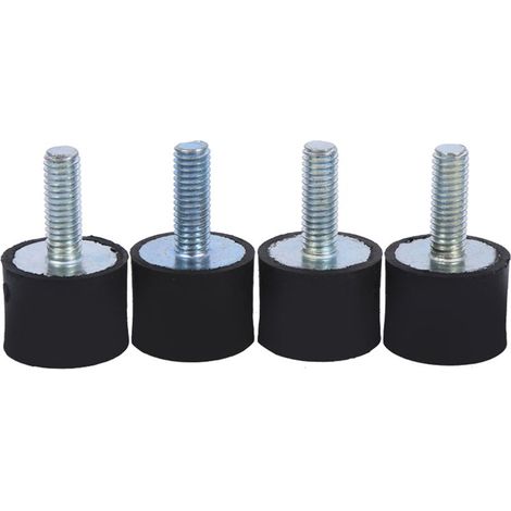 4 supports en caoutchouc pour amortisseurs, silentblocs anti-vibrations, bobines M6 (1/5)