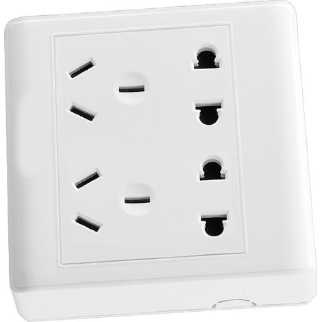 Haushaltssteckdose, ultradünne PC-Steckdose, flammhemmend, 10-Loch-Wandsteckdose (1/5)