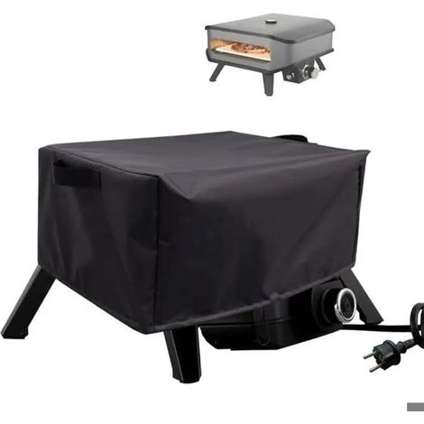 Housse imperméable pour four à pizza compatible avec le modèle Cozze 90347, en tissu Oxford 420D anti-poussière, noire, 62 x 62 x 28 cm (1/4)