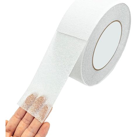 Bande Sécurité Antidérapante,Bande Antidérapante Adhésive,5cmx10m,autocollante Caoutchouc sécurité antidérapant,antidérapant pour escaliers,sols,rampes (Transparent) (1/5)
