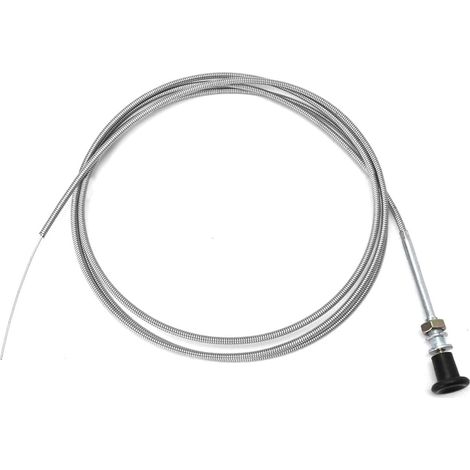 Câble de starter universel - 1 unité - Métal robuste - Remplacement carburateur - Tondeuse tracteur kart - 236 cm extérieur (1/5)