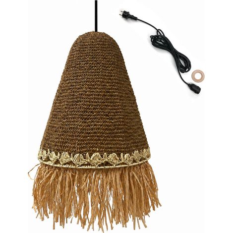 Suspension d'extérieur PALOMA Beige Herbe marine D40 cm (1/4)