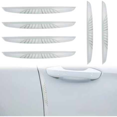 Lot de 6 protections de portières de voiture en PVC, bande de protection anti-rayures, bande anti-collision, moulure autocollante, universelle pour voitures, SUV, camions (blanc) (1/5)