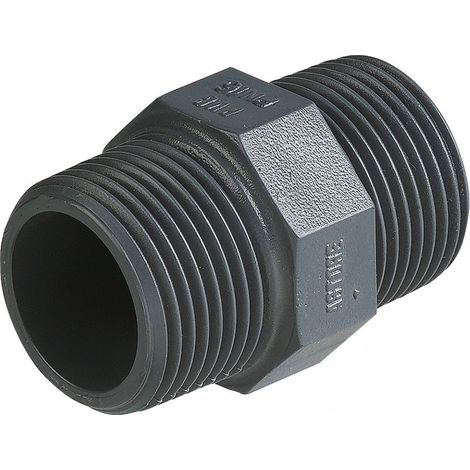 Mamelón de PVC Igual Macho Macho con Rosca 26x34 - Capvert