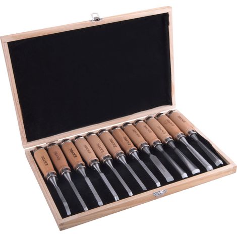 Juego de 12 cinceles de tallado EXTOL PREMIUM, longitud 200 mm (1/4)