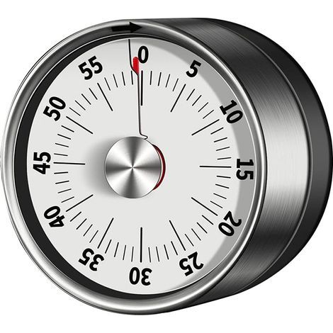 Minuteur analogique visuel, 55 minutes, minuteur de cuisine, compte à rebours pour enfant (1/4)