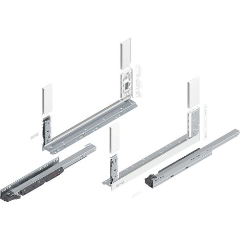Blum Legrabox free H C Schubladenschienen Set  1 Paar, 40kg 550mm  Tip On Vollauszug, seidenweiß (1/5)