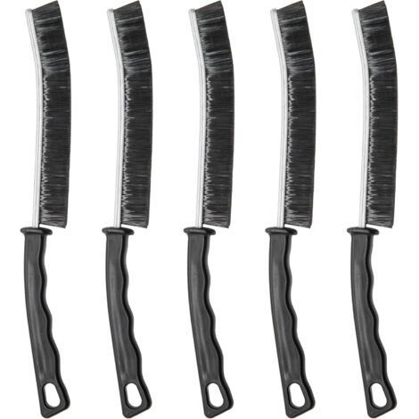 Lot de 5 mini têtes de brosse motorisées de rechange pour salle de bain, brosse à poils durs pour le nettoyage, brosse multifonctionnelle pour stores, plinthes, ventilateurs, fenêtres (1/5)
