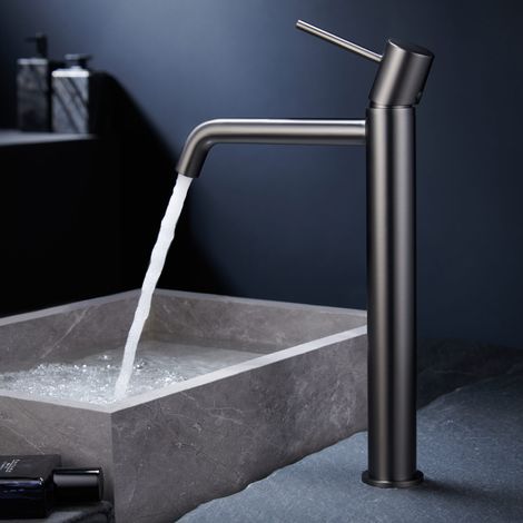 Imex - Grifo Monomando Lavabo Caño Alto Black Gun Serie Monza (1/5)
