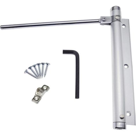 Ferme-porte réglable à ressort en alliage d'aluminium pour montage en surface, mécanisme de fermeture automatique, 45 kg (1 pièce) (1/5)