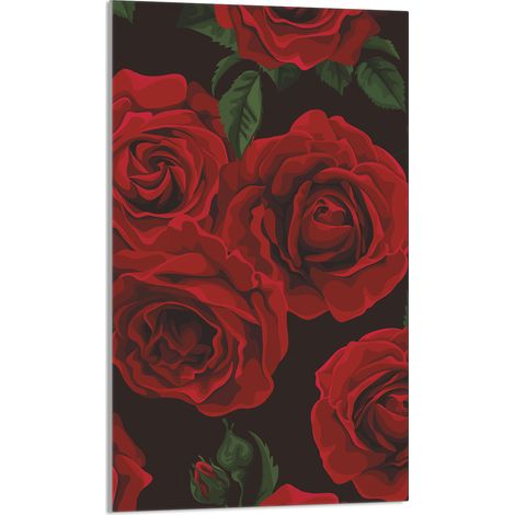 TAGLIERE IN VETRO 30x52 Rose (1/5)