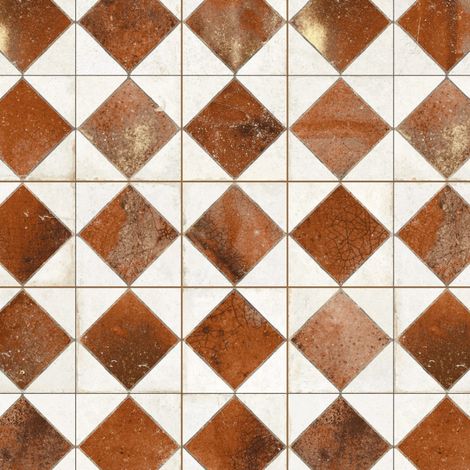 Carrelage Vintage Terracotta Damier 33x33x0,95 cm Solmira - Sol et mur intérieur (vendu par carton de 1,09 m²) - RO'MA CARRELAGE