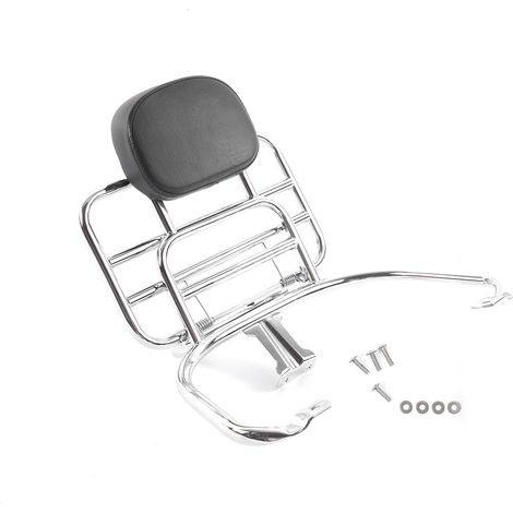 Porte-bagages arrière argenté avec coussin de dossier compatible avec Sprint Primavera 150 GTS 300 (1/5)