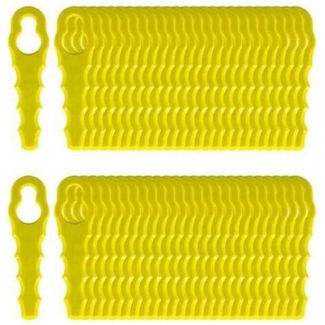 50 Replacement Blades for Ryobi Grass Trimmer, Double Serrated Blade Heads RAC155 RAC157 RAC158 (1/5)