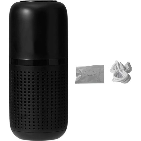 Purificateur d'air voiture ioniseur négatif nettoyage profond élimination odeurs mini filtre air avec pastille aromathérapie pour fumée tabac noir (1/5)