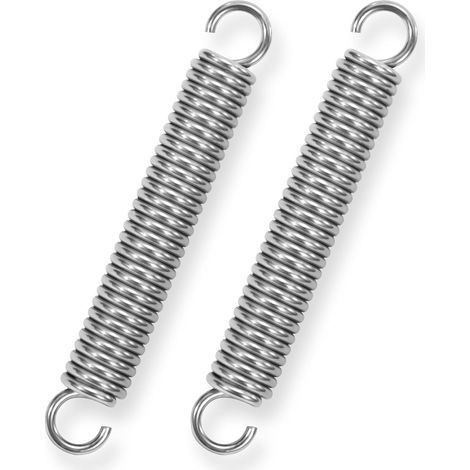 Traction Spring 80 mm Tension Springs with Hooks Stainless Steel Springs Wire Diameter 2 mm Outer Diameter 12 mm Force 12 kg 2 Pieces (1/5)