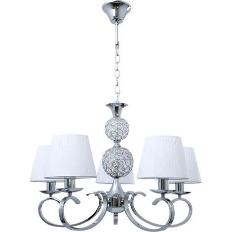 Lámpara de Techo HONDURAS 5xE14 1x5W LED Blanco/Cromo (1/4)