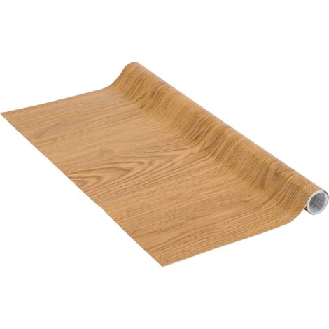 Venilia Klebefolien Basicline Pellicola Adesiva Decorativa, Senza Ftalati, PVC, Rovere Caramello, 67,5 cm x 1,5 m (1/5)