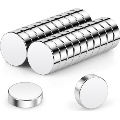 Packung mit 20 Neodym-Magneten (10 x 3 mm) – Leistungsstarke Mini-Rundmagnete – Nickel-Kupfer-Beschichtung – Hohe Korrosionsbeständigkeit (1/5)