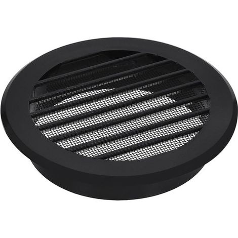 100-mm-Lüftungsgitter, Kunststoff, mit Insektenschutzgitter, rund, für Lüftungskanäle/Abluft/Zuluft. (1/5)