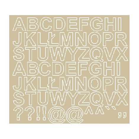 Pegatinas autoadhesivas con letras de 2,5 cm, color beige brillante.