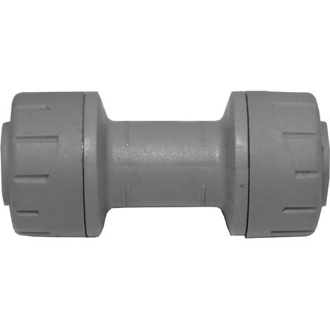 Polypipe PolyPlumb PB015 15mm Straight Coupler Connector - Grey 10 Pack
