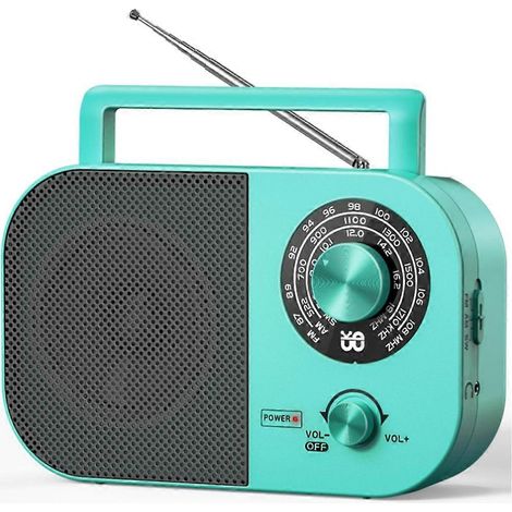 AM/FM/SW-Radio mit Lautsprecher, batterie- oder netzbetrieben, für Zuhause, im Freien und in Notfällen (US-Stecker). (1/5)