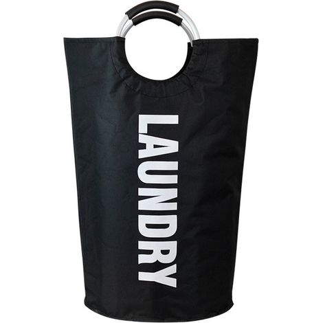 Grand panier à linge pliable - Sac à linge de grande capacité (80 litres) - Panier de rangement portable et étanche pour le linge sale - Convient pour la maison, la chambre d'étudiant ou la salle de b (1/5)