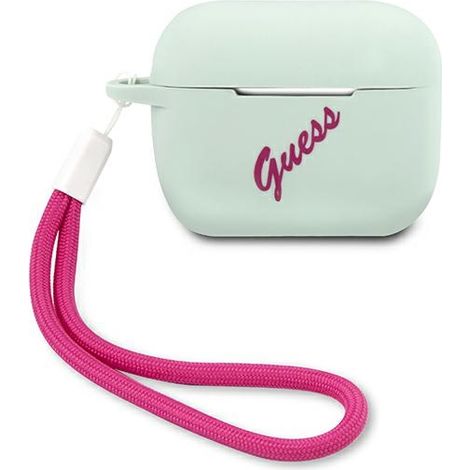 Guess guacaplsvsbf AirPods Pro Hülle blau fuchsia/blau fuchsia Silikon Vintage (1/3)