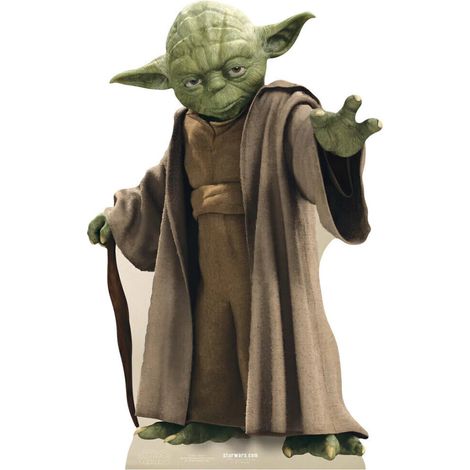 Figurine en carton Yoda Star Wars 76 cm – Décoration originale et repositionnable – Personnage taille réelle pour chambre d'enfant – Star Cutouts