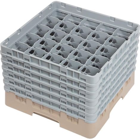 Casier à verres 25 compartiments Camrack beige hauteur max 298mm - 500 x 500 x 349 mm - CAMBRO (1/5)