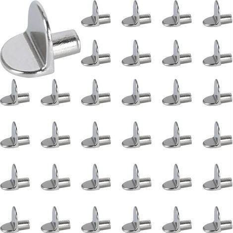 Taquet Etagere 5mm Taquets pour Étagères Chevilles de Support d'Étagère Goupille Étagère Broches Support Etagere Bricolage Acier Inoxydable,40Pcs (1/5)