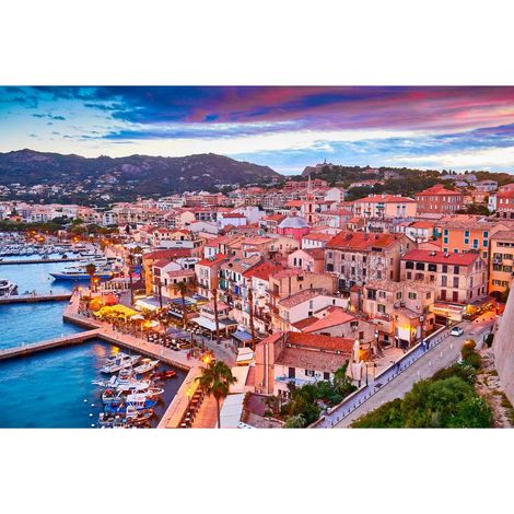 Tableau sur toile rue de Calvi 30x45 cm - Impression sur Toile Murale Décorative - Image imprimée en HD sur Toile - Toile sur Châssis en Bois FSC - Fabriqué en France (1/4)