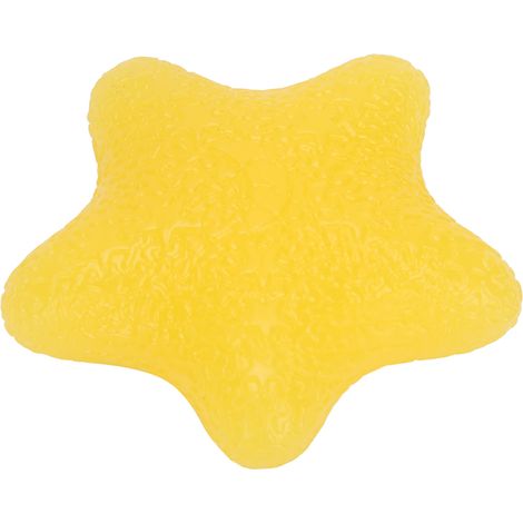 Balle de massage élastique en forme d'étoile pour les doigts et les poignets, idéale pour soulager le stress et l'entraînement. Jaune. (1/5)